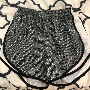 Patterned Nike running shorts